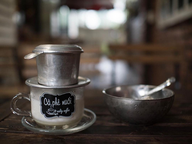 Salted coffee in Hue