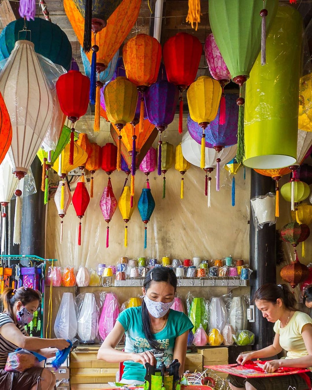 A lantern workshop in Hoi An