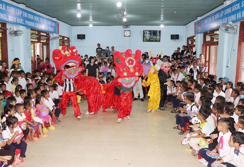 A Lion Dance at a Class in Vietnam
