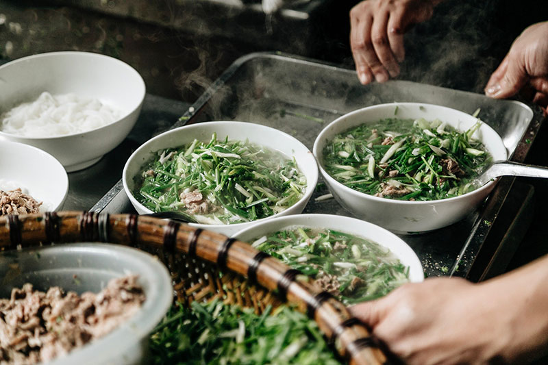 Vegetables and aromatic herbs are a must