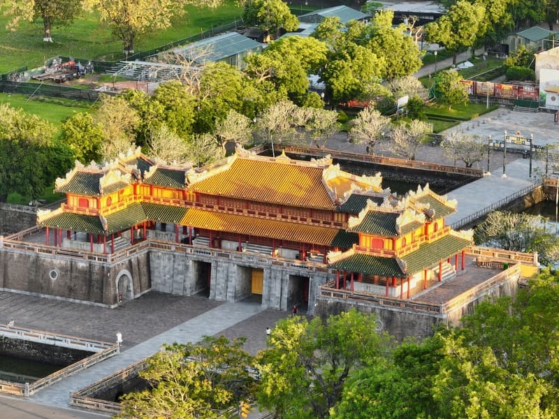 The Imperial Citadel of Hue represents a major historical site in Vietnam