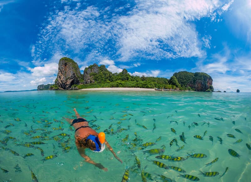 Beaches, and sparkling water in Southern Thailand