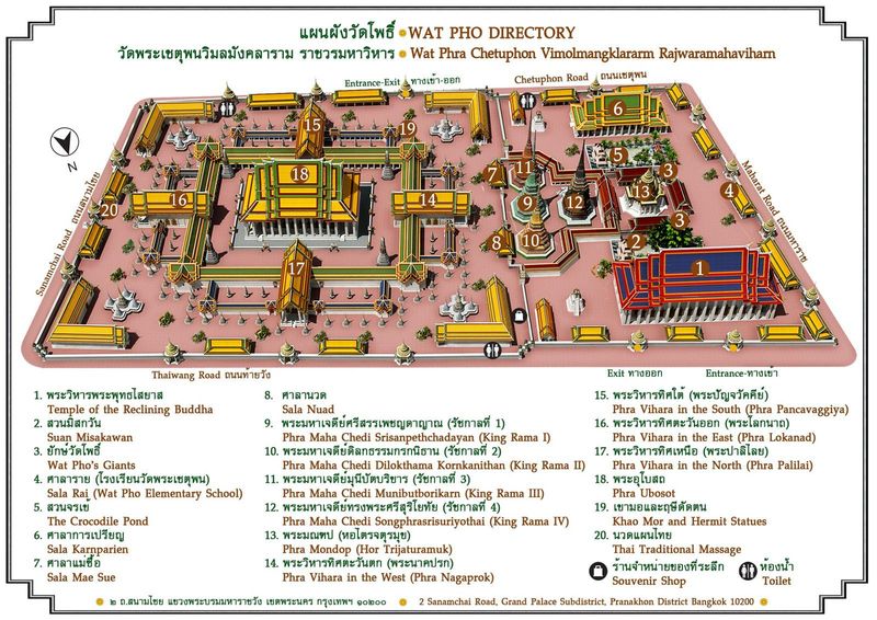 wat pho tailandia - mapa