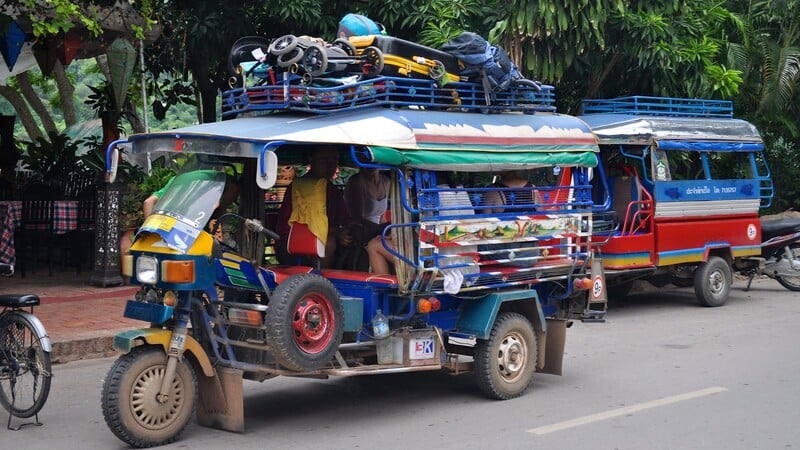 A typical tuk-tuk of Luang Prabang