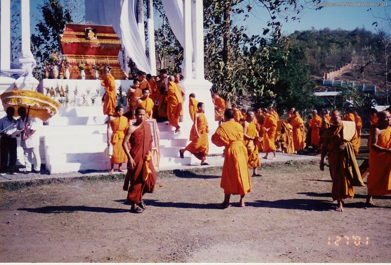 A photo taken in 2001 at Wat Xieng Thong