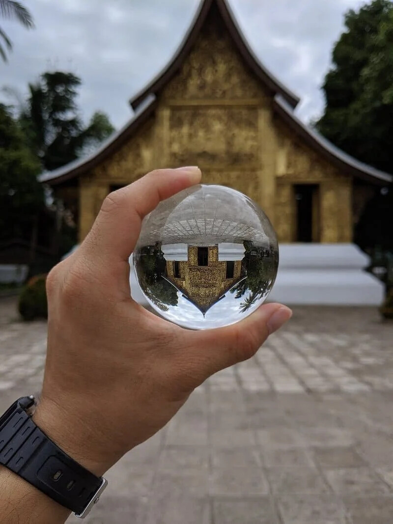 A typical architectural feature of the temples of Luang Prabang