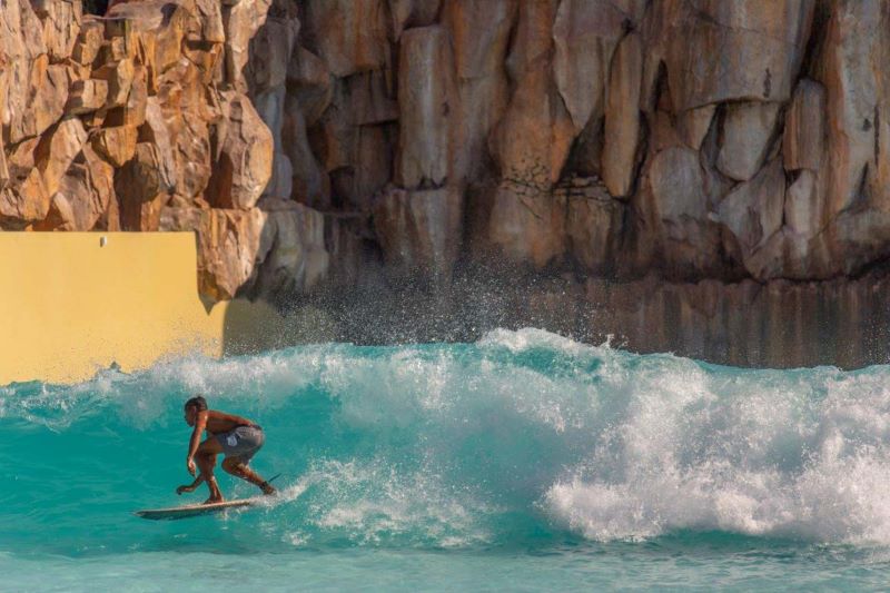 Surfer at The Great Andaman Bay