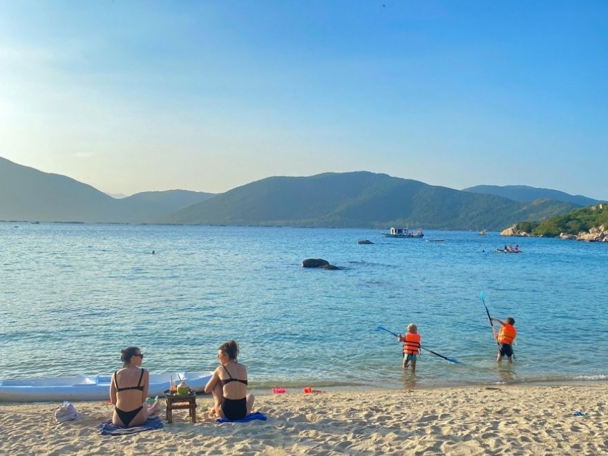 Clear water at Whale Island Vietnam
