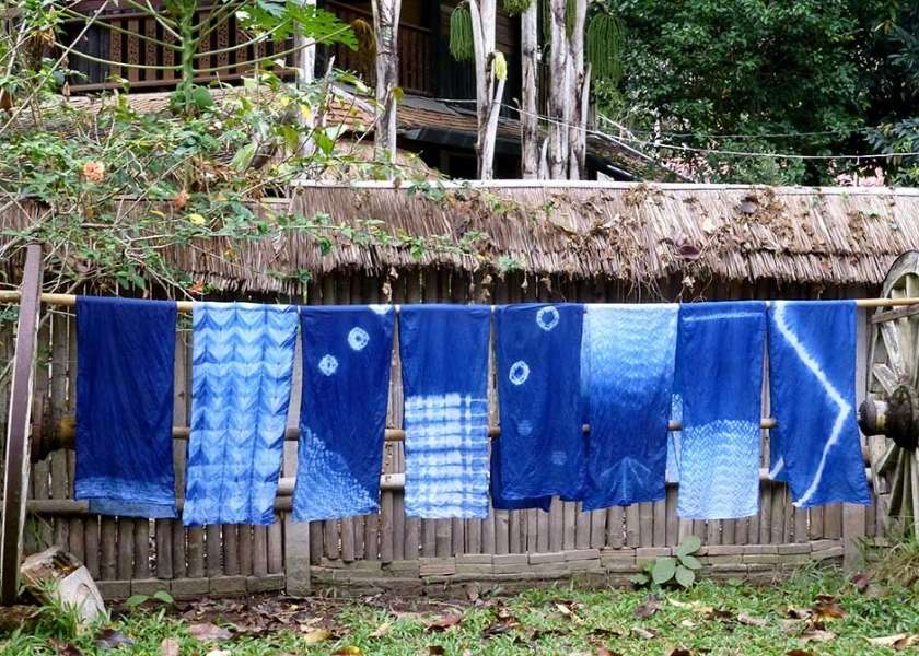 Indigo-dyed fabric of the Hmong people
