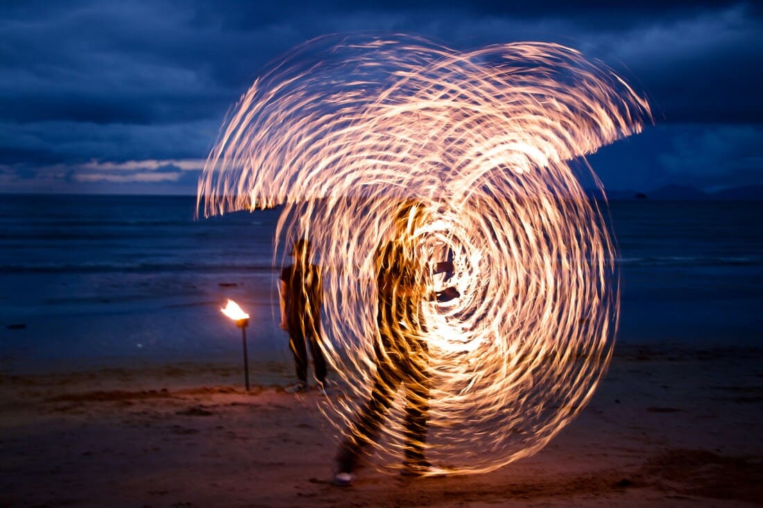 The fire festival on the islands enchants with its dazzling fireworks, illuminating the night and creating a unique festive atmosphere