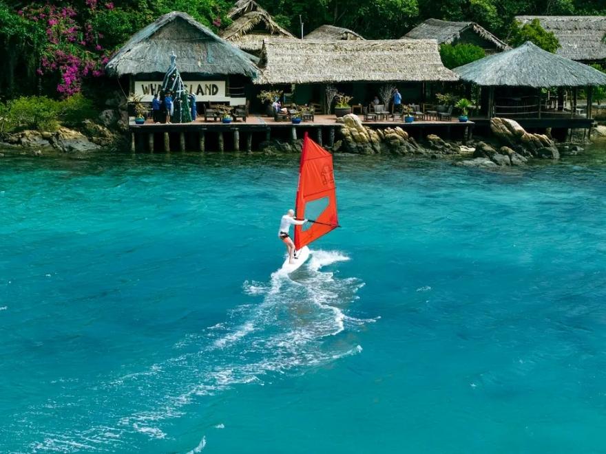 Windsurfing on Whale Island Vietnam