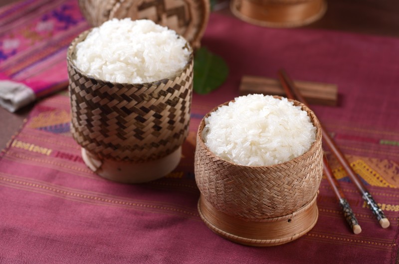 arroz pegajoso de laos
