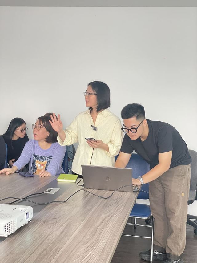 Our head accountant is guiding us through the procedures.