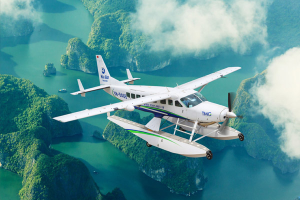 baie d'halong en hydravion