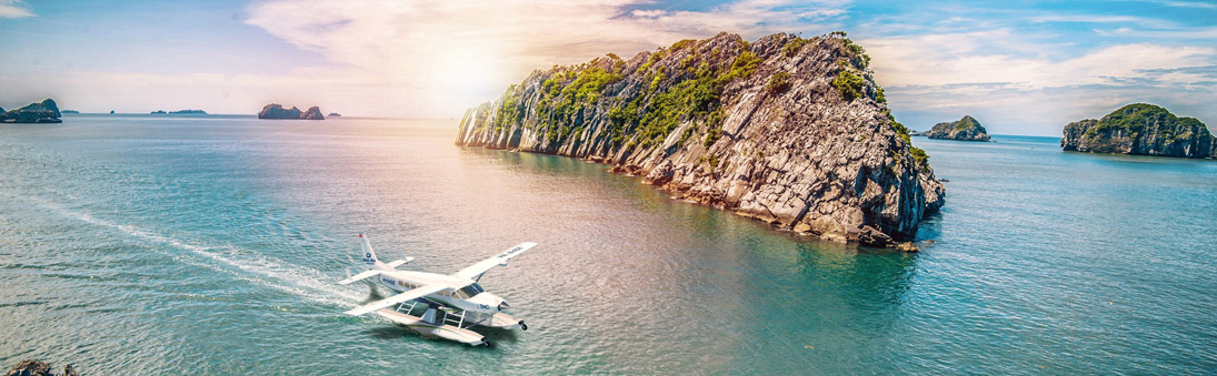 Bahía de Halong en hidroavión, una experiencia extraordinaria para vivir