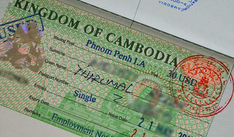 visa camboya para españoles