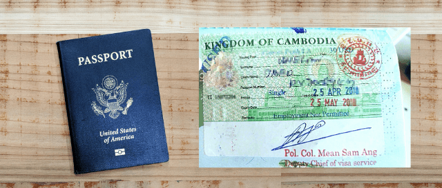 Cambodia visa obtained directly from the Embassy