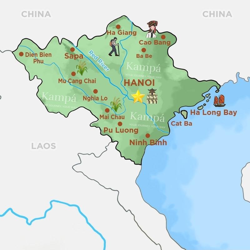 Map of Northern Vietnam