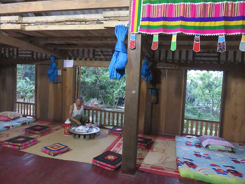 Interior of the local house: the reception room and the guest room