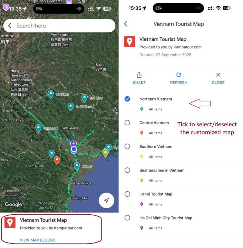 vietnam tourist map how to use