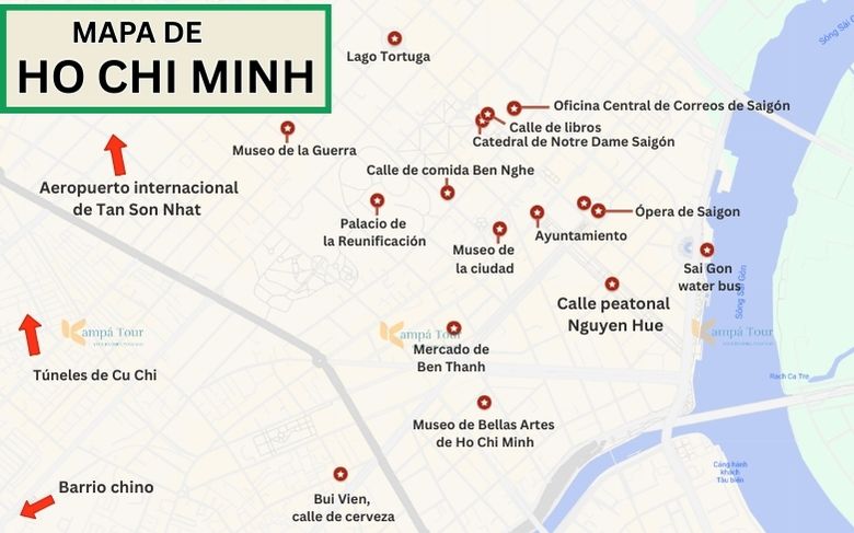 mapa de ciudad de ho chi minh vietnam