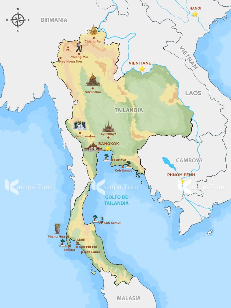 mapa tailandia