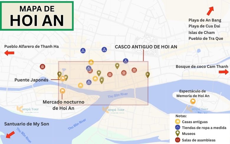 mapa vietnam - hoi an