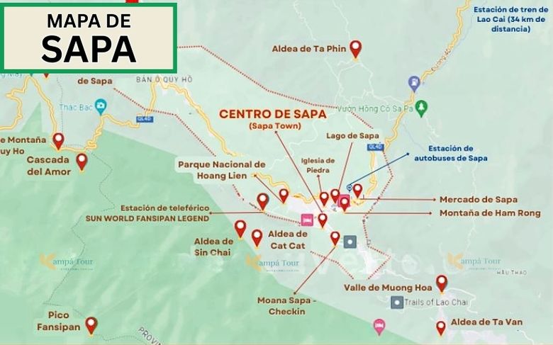 mapa vietnam - sapa