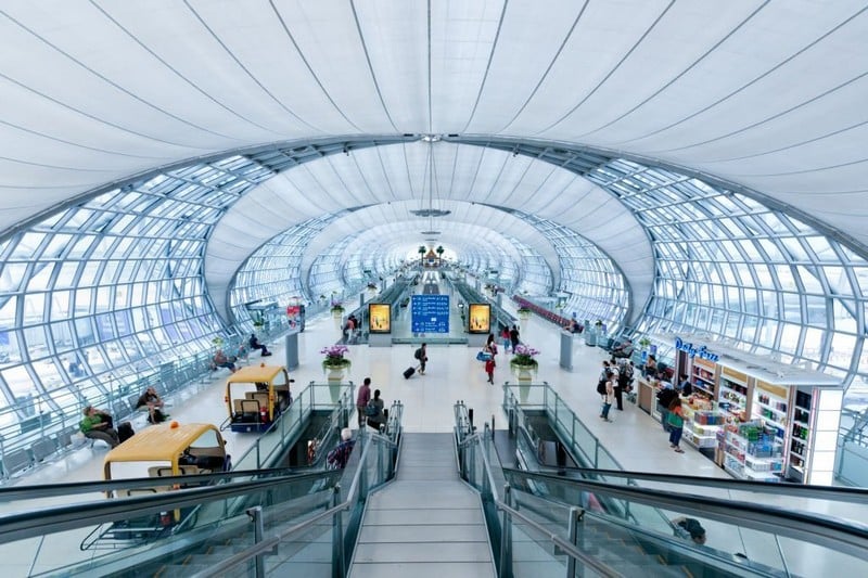 Suvarnabhumi Airport Terminal in Bangkok