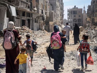 Residents, children of the Gaza region