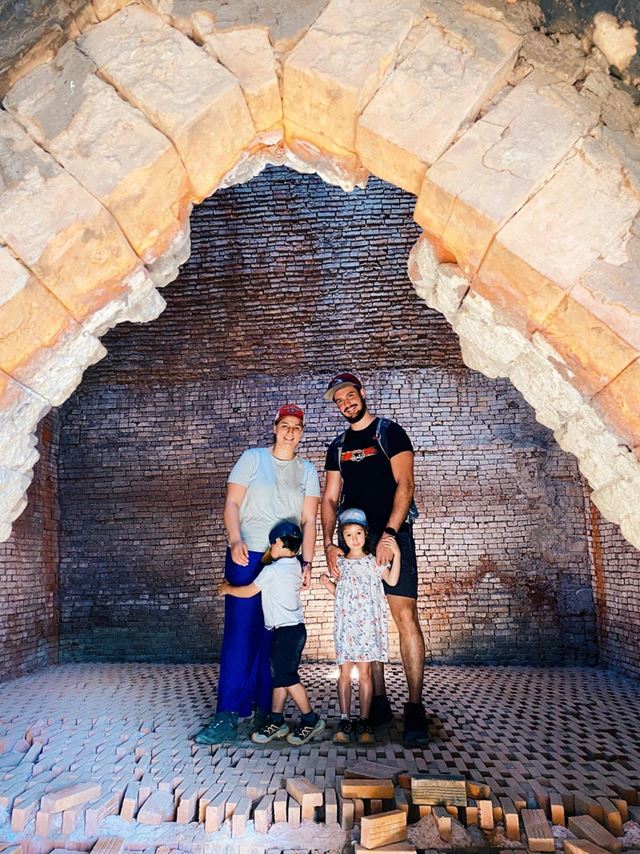 The family also visited a traditional brick kiln!