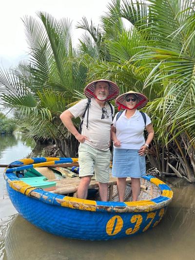 We also try basket boat in Cam Thanh