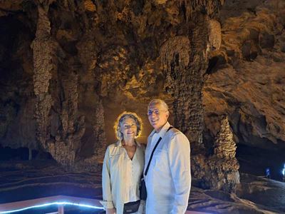 Leonardo and his wife uncover the natural wonders hidden beneath the rugged terrain