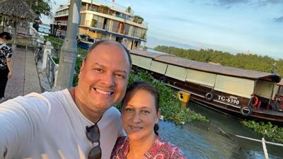 En la excursión por el Delta de Mekong por crucero