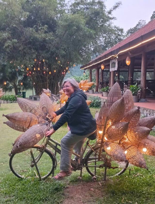 Riding in style—Vietnamese village edition! 🚲🚲