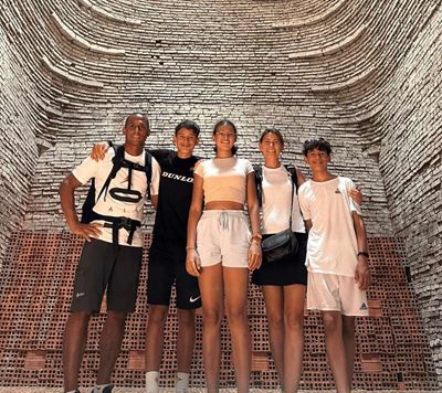  Standing in awe inside the magnificent brick structure in Ben Tre, Vietnam