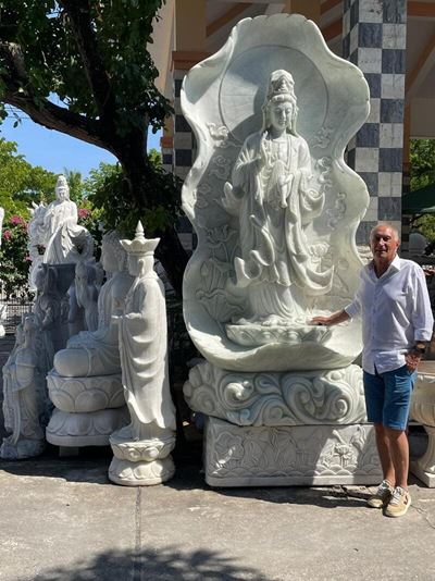 Oliver has a deep love for the craftsmanship of stone sculpting in Da Nang