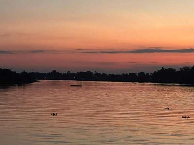 Witnessing a magical sunset over the lush landscapes of Northern Vietnam