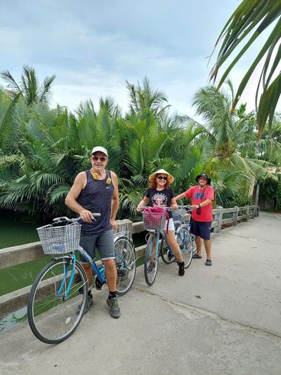 Mrs. Maria Doleres' group on a bike ride through the quiet villages of the central region