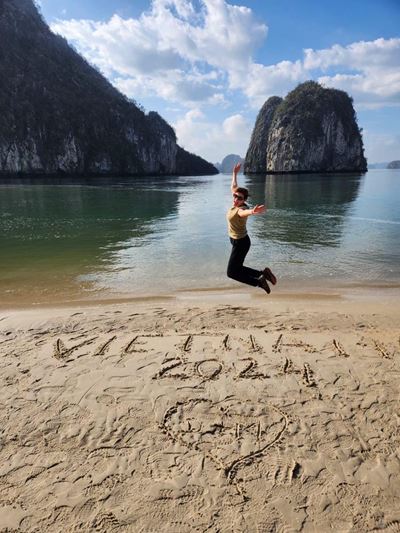 On Titop Island in Halong Bay