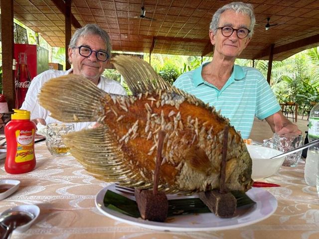 The fried fish we tried, which was quite unusual but also fascinating!