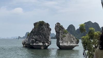 Estamos en el crucero por la bahía de Halong