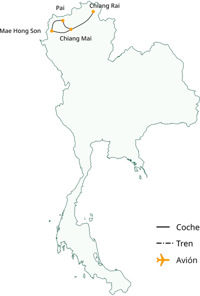 Viaje al Norte de Tailandia 10 días con Pai, Mae Hong Son