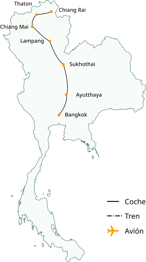 Perlas del Norte de Tailandia en 12 días