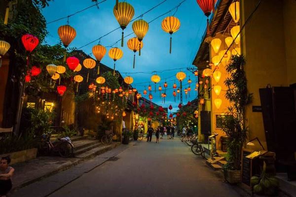 The well-preserved architecture and lantern-lit streets of Hoi An's Ancient Town