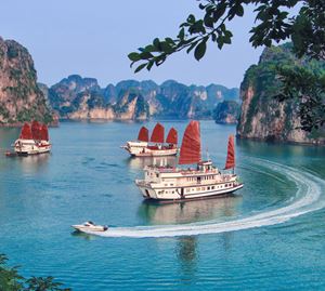 Cruising through the floating wonders of Ha Long Bay.