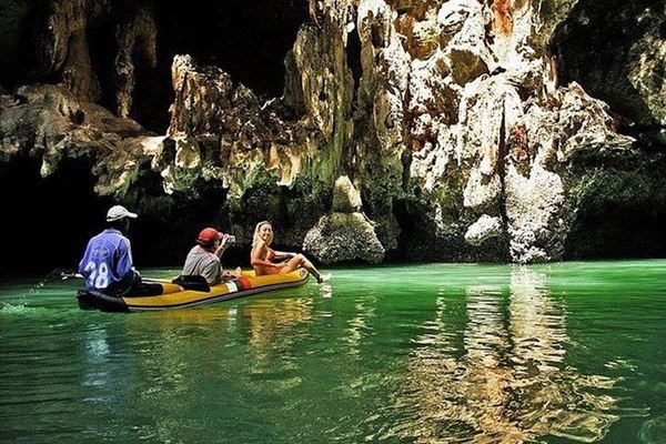 Adventurous island hopping - discovering hidden caves and secluded beaches around Phuket.