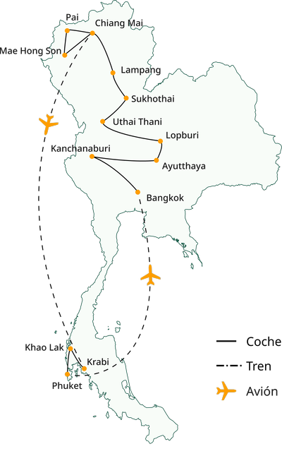 Viaje de 3 semanas en Tailandia: Bangkok, Norte y Playas