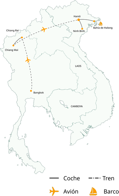 Encantador Tailandia y Vietnam en 12 días