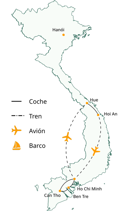 Viaje de 12 días a Vietnam en familia: Centro, Sur